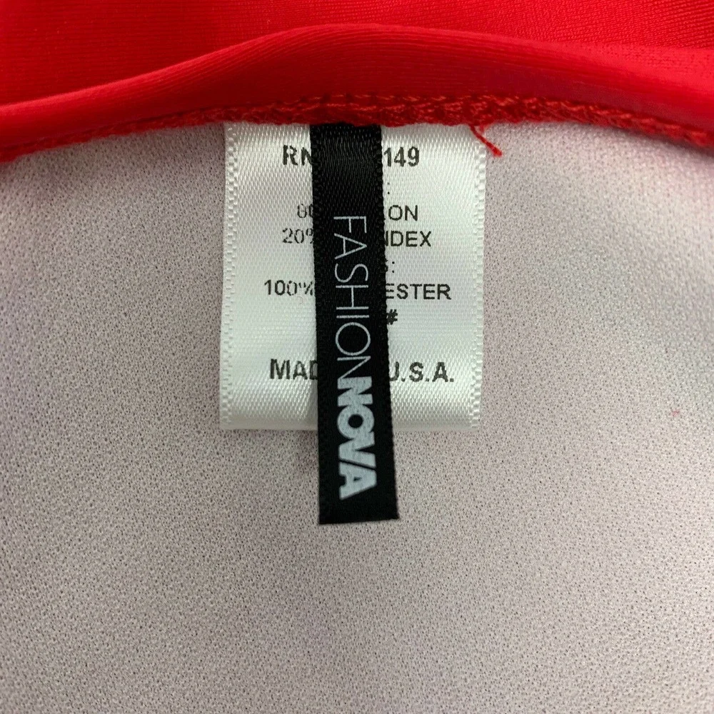 Fashion Nova‎ Red High Waist Bikini Bottom Small